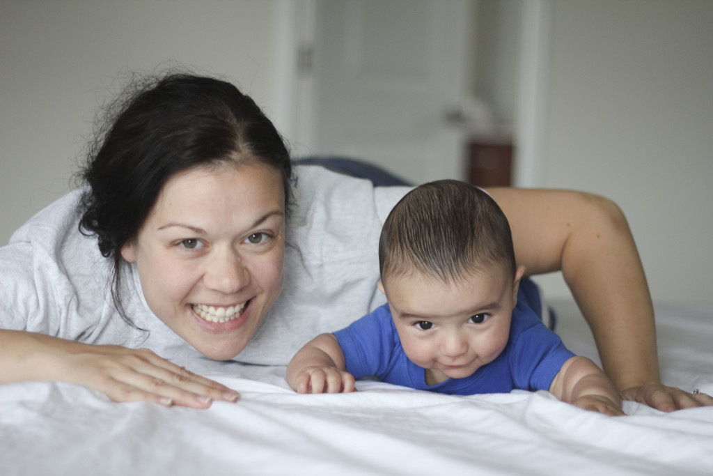 Momma with 4 month old baby
