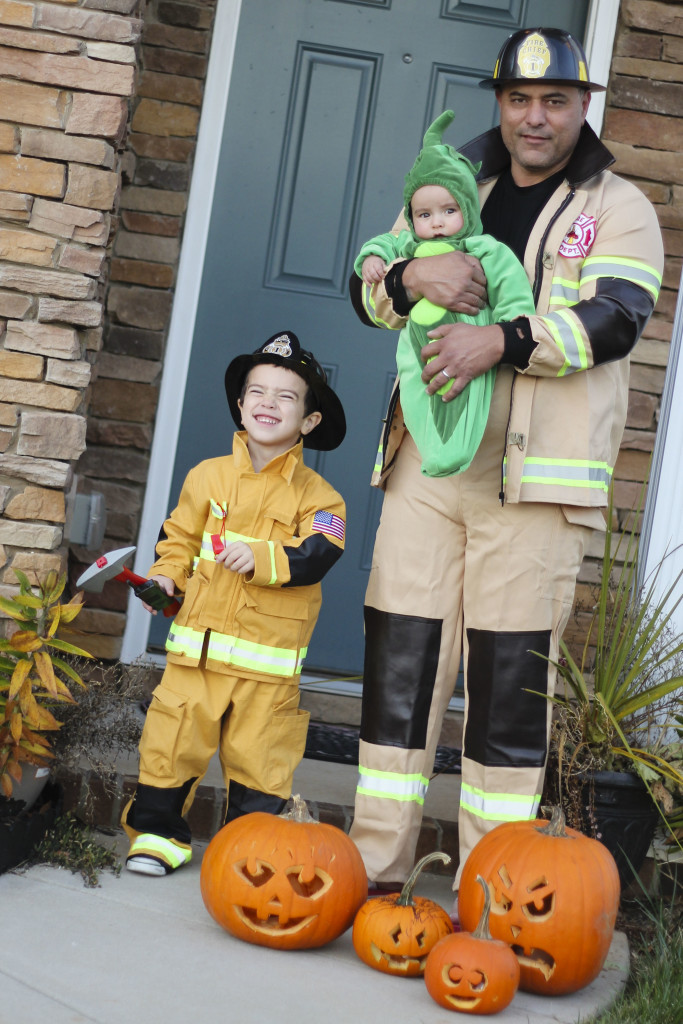 My firemen & pea in a pod... heart = melted